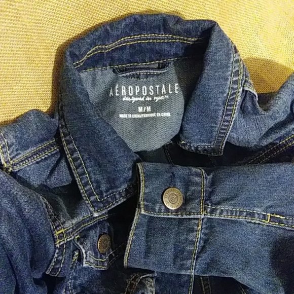 Aeropostale Brand Classic Women's Denim Jean Jacket Coat EUC Size Medium - Picture 6 of 16